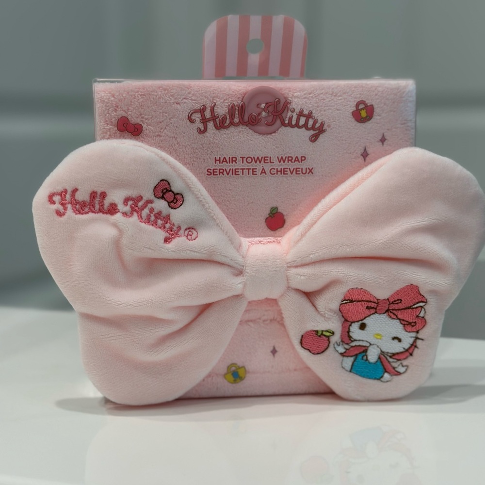 Hello Kitty Pink Microfiber hair towel wrap